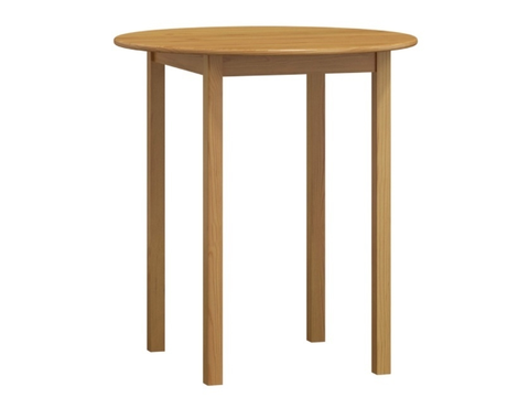 Jídelní stoly Stůl DASHEN 3, průměr 70 cm, masiv borovice, moření olše