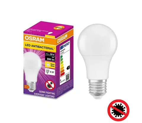 LED osvětlení Osram LED Antibakteriální žárovka A60 E27/8,5W/230V 2700K - Osram 
