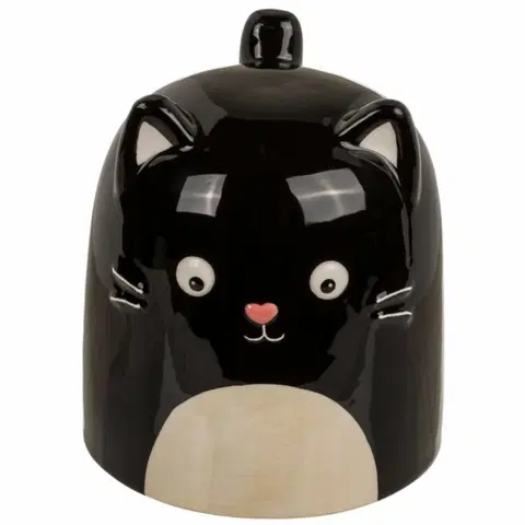 Hrnky a šálky Keramický hrnek Kočka, 540 ml, černá
