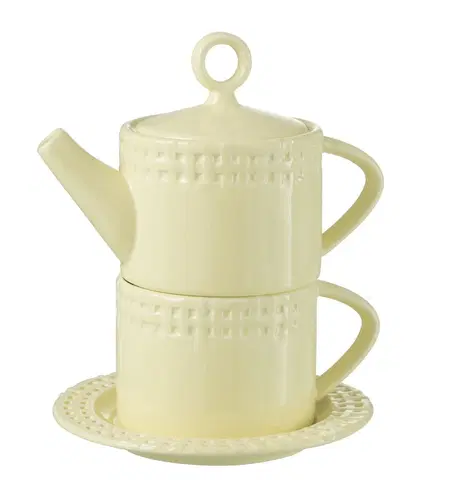 Džbány Žlutý keramický Tea for One Hella Yellow - 18*16*22 cm J-Line by Jolipa 34656