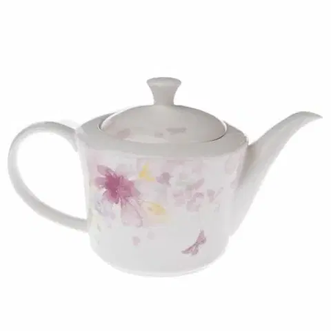 Hrnky a šálky Porcelánová konvička na čaj Flower, 1,27 l