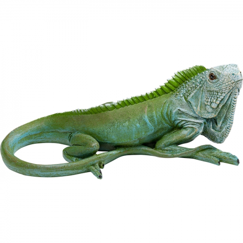 Sošky exotických zvířat KARE Design Soška Lizard - zelená, 35cm