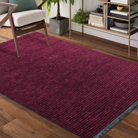 Moderní koberce Stylový bordó protiskluzový koberec