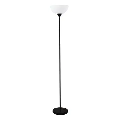 Stojací lampy se stínítkem ACA Lighting Floor&Table stojanové svítidlo KS2026F1BK