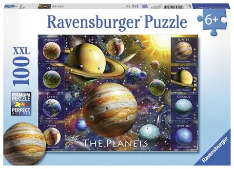 Hračky puzzle RAVENSBURGER - Planety 100 dílků