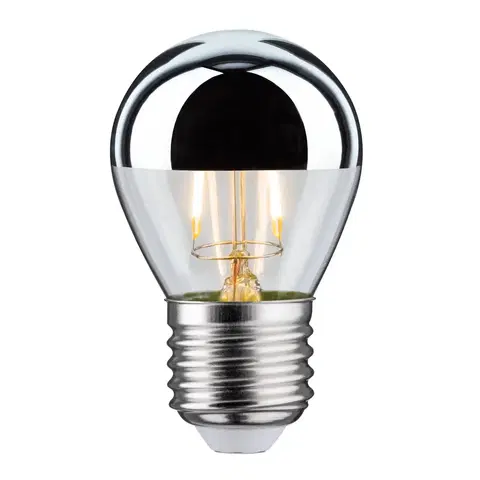 LED žárovky Paulmann LED žárovka do zrcátka E27 kapka 827stříbrná 2,6W