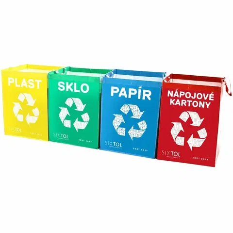 Odpadkové koše Sixtol Tašky na tříděný odpad SORT EASY 4 CARTON, 4 ks