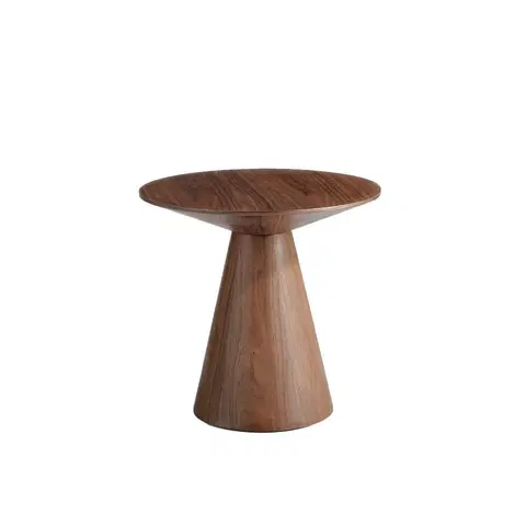 Luxusní a designové příruční stolky Estila Moderní kulatý příruční stolek Vita Naturale ze dřeva hnědý 60cm