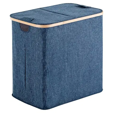 Odpadkové koše Gedy YOSHI koš na prádlo 53x51x34cm, bambus, modrá 133805