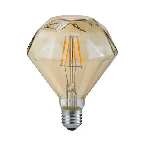 LED žárovky Trio Lighting LED žárovka E27 4W 2.700K Diamant opt.vlák.jantar