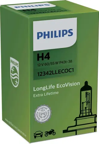 Autožárovky Philips H4 Long Life EcoVision 12V 12342LLECOC1
