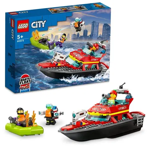 Hračky LEGO LEGO - City 60373 Hasičská záchranná loď a člun