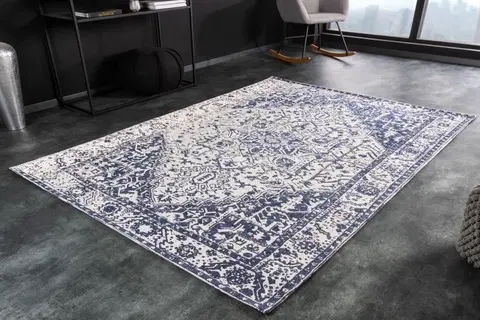 Designové a luxusní koberce Estila Orientální koberec Noyf bílo-modrý obdélníkový 230cm