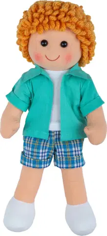Panenky Bigjigs Toys Látková panenka JACOB 28 cm modrá