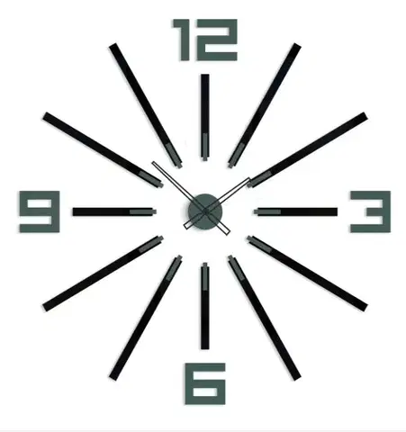 Nalepovací hodiny ModernClock 3D nalepovací hodiny Big Sheen šedé