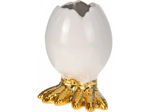 Velikonoční dekorace Vajíčko s nohama 8cm