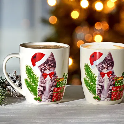 Nádobí a příbory Hrnek "Vánoční kotě"