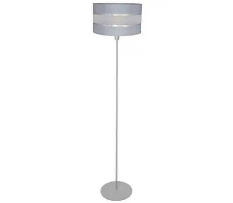 Lampy  Stojací lampa HELEN 1xE27/60W/230V šedá/stříbrná 