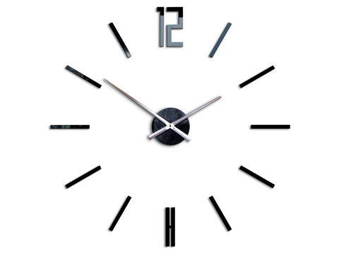 Nalepovací hodiny ModernClock 3D nalepovací hodiny Carlo černé