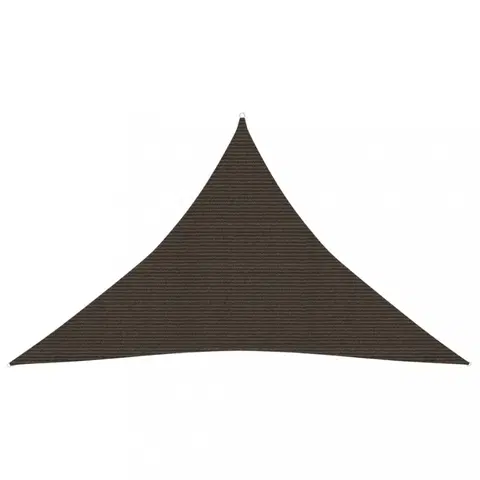 Stínící textilie Stínící plachta trojúhelníková HDPE 3 x 3 x 3 m Dekorhome Hnědá