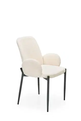 Židle HALMAR Designová židle K477 krémová