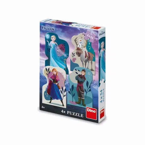 Hračky puzzle DINO - Frozen: Přátelství 4X54 Puzzle