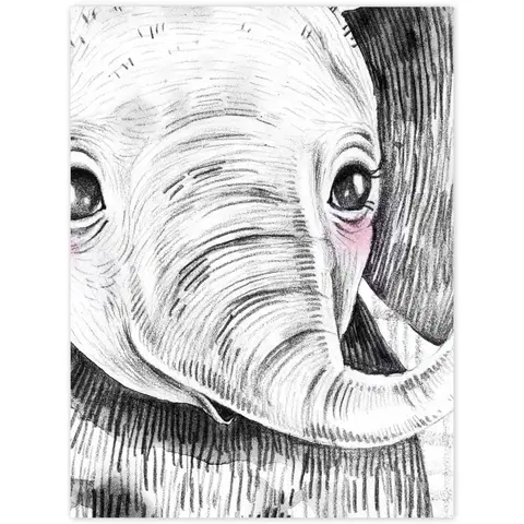 Obrazy do dětského pokoje Obraz do dětského pokoje - Dekorace se slonem