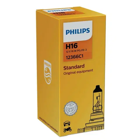 Autožárovky Philips H16 12V 19W PGJ19-3 Standard  1ks 12366C1
