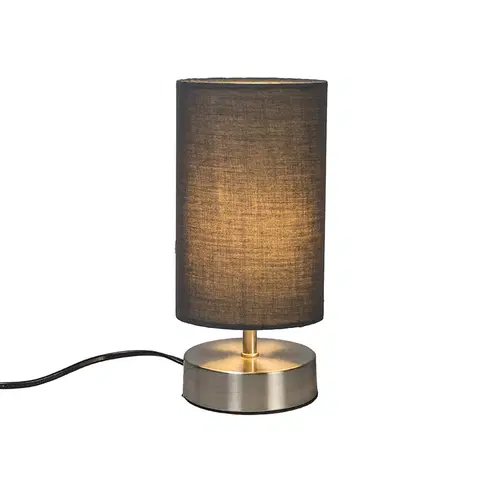 Stolni lampy Moderní stolní lampa šedá s ocelí - Milo 2