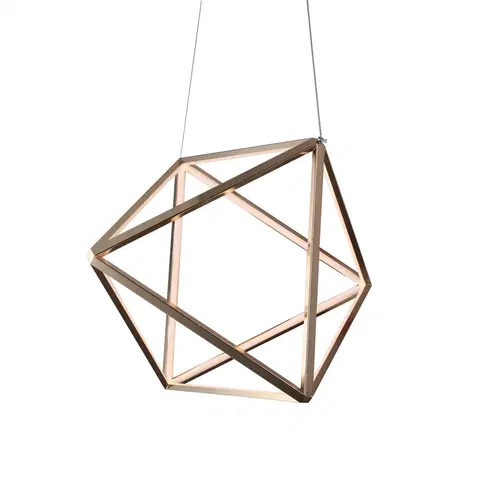 Luxusní a designové lustry Estila Moderní závěsná lampa Vidar z kovu ve tvaru propojených trojúhelníků 60cm