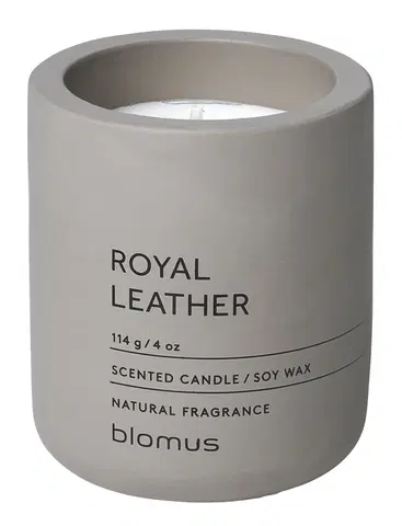 Svíčky Vonná svíčka ze sojového vosku Royal Leather malá FRAGA BLOMUS