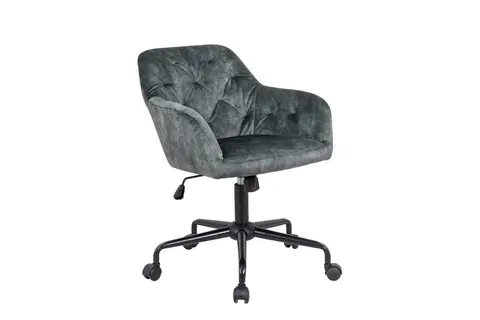 Kancelářská křesla LuxD Designová kancelářská židle Kiara zelený samet