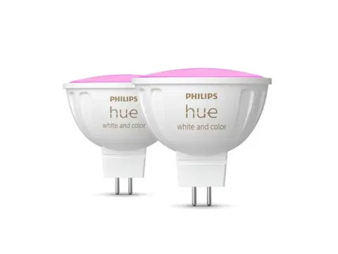LED žárovky Philips HUE WACA sada 2x LED žárovka GU5,3 MR16 6,3W 12V 400lm 2200K-6500K RGB IP20