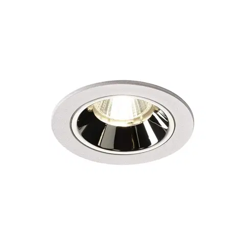 LED podhledová svítidla SLV BIG WHITE NUMINOS DL S vnitřní LED zápustné stropní svítidlo bílá/chrom 4000 K 55° včetně listových pružin 1003837