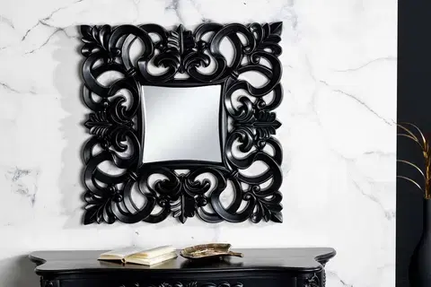 Zrcadla LuxD Designové nástěnné zrcadlo Kathleen 75 cm černé
