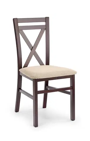Židle HALMAR Jídelní židle Mariah tmavý ořech/béžová