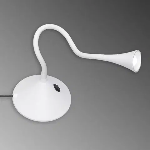 Stolní lampy kancelářské Reality Leuchten Flexibilní stolní lampa LED Viper v bílé