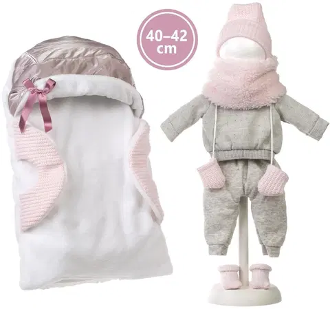 Hračky panenky LLORENS - M740-04 obleček pro panenku miminko NEW BORN velikosti 40-42 cm