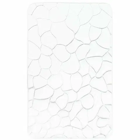 Koberce a koberečky VOPI Koupelnová předložka s paměťovou pěnou Kameny bílá, 40 x 50 cm