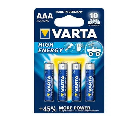 Baterie primární VARTA Varta 4903 - 4 ks Alkalická baterie HIGH ENERGY AAA 1,5V 