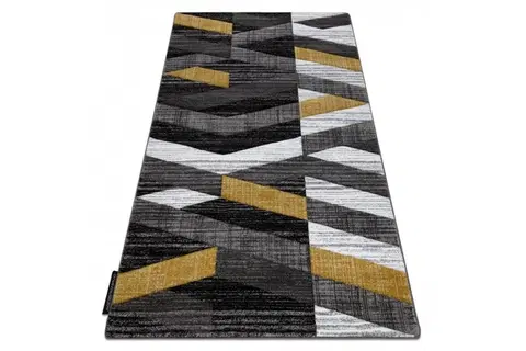 Koberce a koberečky Dywany Lusczow Kusový koberec ALTER Bax pruhy zlatý, velikost 160x220