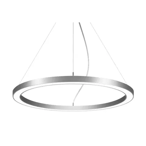 Závěsná světla BRUMBERG BRUMBERG Biro Circle Ring5 direct Ø 75 cm DALI stříbrná 3000 K