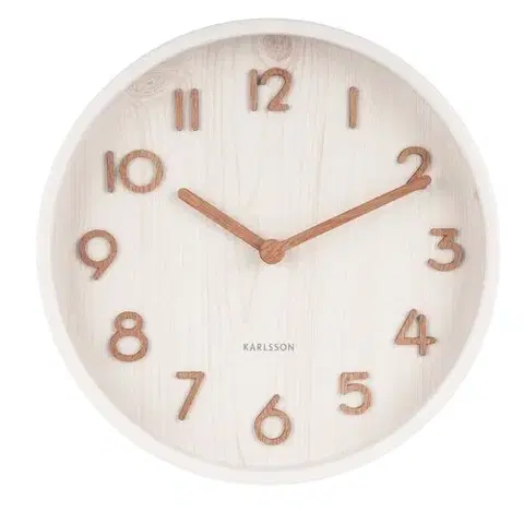 Hodiny Karlsson 5808WH Designové nástěnné hodiny pr. 22 cm