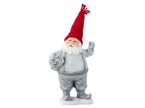 Vánoční dekorace PROHOME - Santa stříbrnočervený 21cm