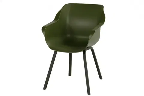 Zahradní židle a křesla Sophie Element Zahradní Jídelní Židle s područkami - zelená