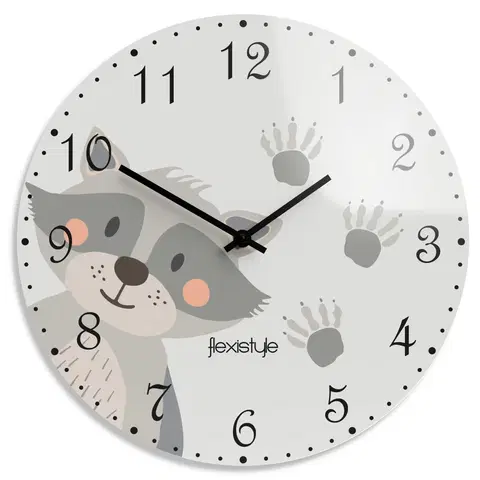 Dětské nástěnné hodiny Roztomilé dětské nástěnné hodiny s jezevčíkem