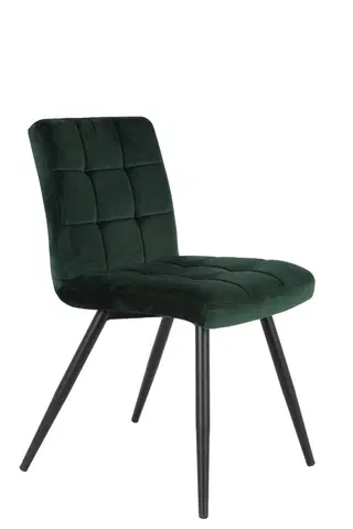 Jídelní stoly Sametová tmavě zelená jídelní židle OLIVE - 44*82*50 cm Light & Living 6740581