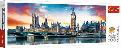 Hračky puzzle TREFL - Panoramatické puzzle 500 - Big Ben a Westminsterský palác, Londýn