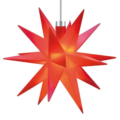 Vánoční světelná hvězda STERNTALER Červená, 18cípá hvězda 12 cm
