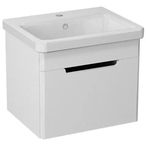 Koupelnový nábytek SAPHO ELLA umyvadlová skříňka 46,5x39x38,5cm s umyvadlem CITY, bílá (70050) EL050-3030-01